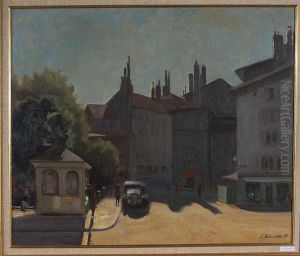 Place Du Bourg-de-four. 1946 by Louis Auguste De Schwiter