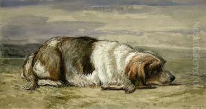 Liegender Hund by Valentine De Segur-Lamoignon