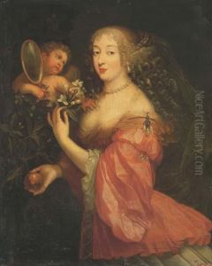 Portrait D'anne-marie-louise D'orleans, Duchesse Demontpensier by Gilbert De Seve
