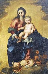Virgen Con El Nino by Juan De Sevilla Romero Y Escalante