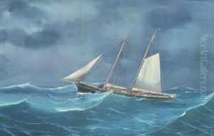 Yacht Gree En Ketch Dans Le Gros Temps Yacht Gree En Ketch Dans Le Gros Temps