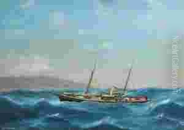 Ritrattodello Steam Yacht Marjorie In Mare Aperto - view 1