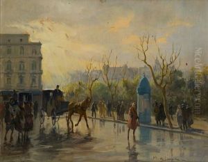 Scena Di Vita A Parigi by Michele De Simone
