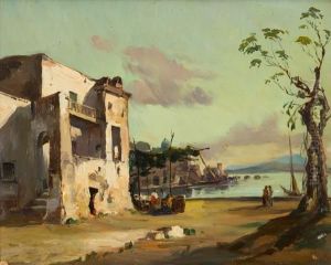 Marina Nei Pressi Di Napoli by Michele De Simone
