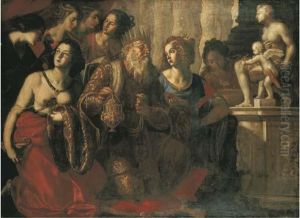 Salomone Adora Gli Idoli by Nicolo De Simone