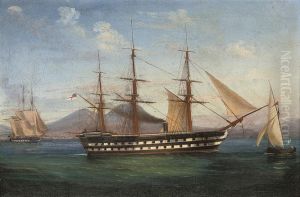 A Royal Navy Steam Two-decker Of The Mediterranean by de Simone Tommaso