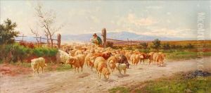 Sheepand Shepherd Boy In A Landscape