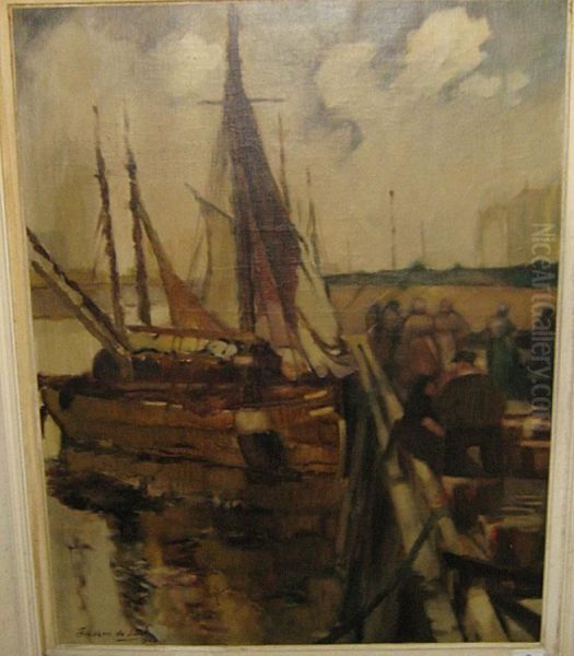 Boten En Vissers Aan De Kade - view 1