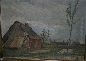 Hoeve In Een Landschap. by Hendrick De Smeth