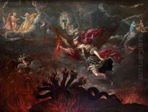 San Miguel Venciendo Al Demonio by Francisco de Solis