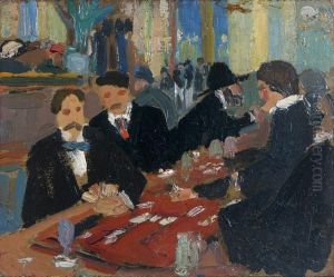 Au Bistrot by Amadeo De Souza Cardoso