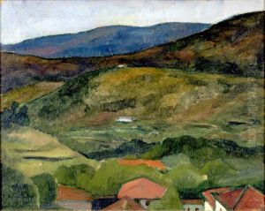 Paisagem Com Casario by Amadeo De Souza Cardoso