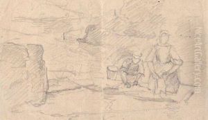 Les Lavandieres Au Portugal by Jose Julio de Souza-Pinto