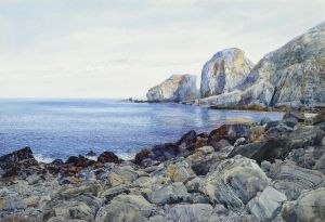 Early Evening On The Coast Of Sark by F.E. De St Dalmas