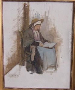 Vieille Femme A Sa Lecture by Elisabeth De Stoutz