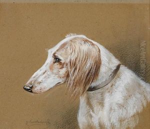 Head A Saluki by Georges De Swertschkoff