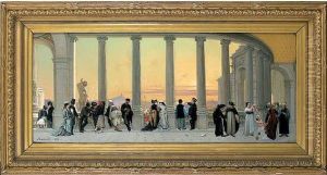 La Terrasse Du Palais Longchamp A Marseille by Amedee De Ternante-Lemaire