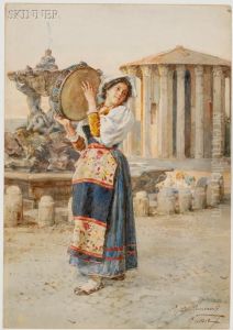 Musician In Piazza by Publio Tommasi