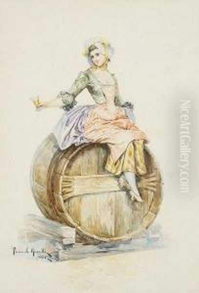 Jeune Femme Au Balcon - view 1