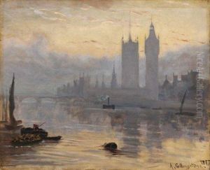 Les Bords De La Tamise, Vue Du Parlement