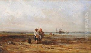 Paysans Bretons Au Bord De La Mer