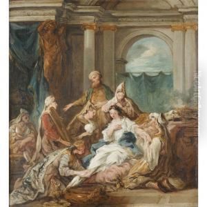 La Toilette D'esther by Jean Francois de Troy