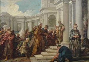 Le Dedain De Mardochee by Jean Francois de Troy