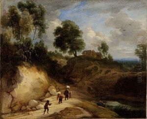 Paysage Vallone A La Route Sablee by Lodewijk De Vadder