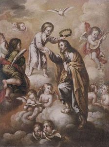 Jesus Coronando A San Jose by Lucas De Valdes