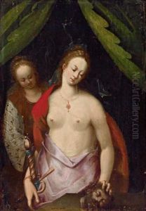 Giuditta Con La Testa Di Oloferne by Dirck de Quade Van Ravesteyn