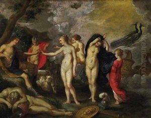 The Verdict Of Paris by Dirck de Quade Van Ravesteyn