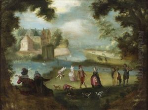Scene De Concert Dans Un Parc by Esaias Van De Velde