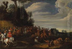 Cavalry Engagement by Esaias Van De Velde