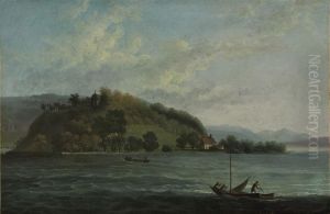 View Of The Ile Saint Pierre On The Lac De Bienne, Canton De Berne,switzerland by Olivier De Verac