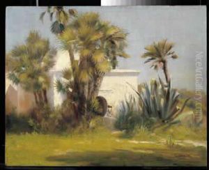 Huile Sur Panneau Signee En Bas A Droite. by Hippolyte Jean-Bapt. De Vergeses