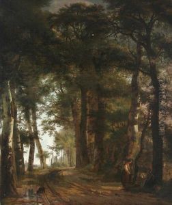 Begegnung Im Wald by Edouard De Vigne