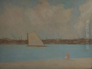 An Arabian Waterfront by Joseph Vickers De Ville