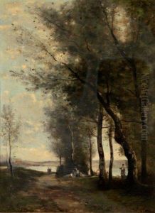 Repos Sous L'arbre by Adolphe De Villers
