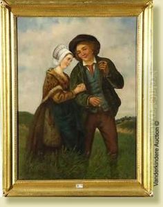 Couple De Paysans Endimanches by Adolphe De Villers