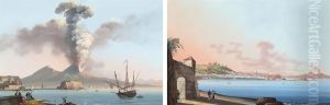 Eruzione Di Cenere Del 1822; And Napoli Da Posilipo