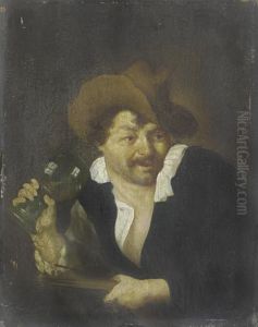 Portrait Of A Violin Player by Arie de Vois