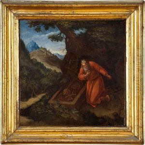 Paesaggio Con Santo Anacoreta by Daniel De Vos