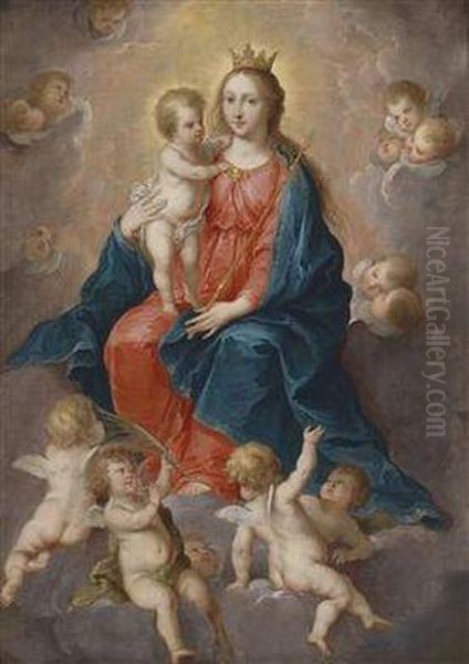 The Virgin And Child On A Cloud - view 1