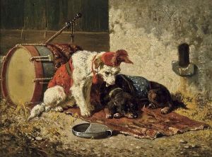Repos Des Chiens Du Saltimbanque by Vincent de Vos