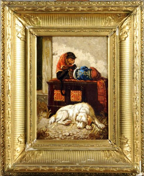 Singe Savant Et Chien - view 1