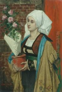 Femme Portant Un Rosier Femme Portant Un Rosier