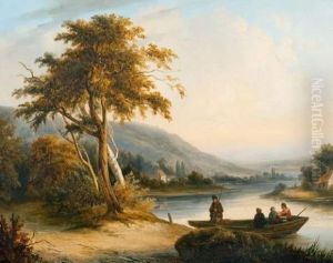 Heuvelachtig Landschap Met Overzet