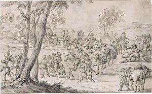 Peasants Heading For Market by Lucas De Wael