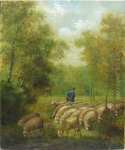 Berger Et Ses Moutons by Arthur De Waerhert