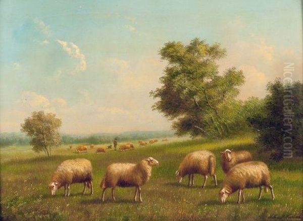 Moutons A La Prairie - view 1